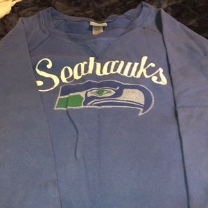 Distressed seahawk shirt